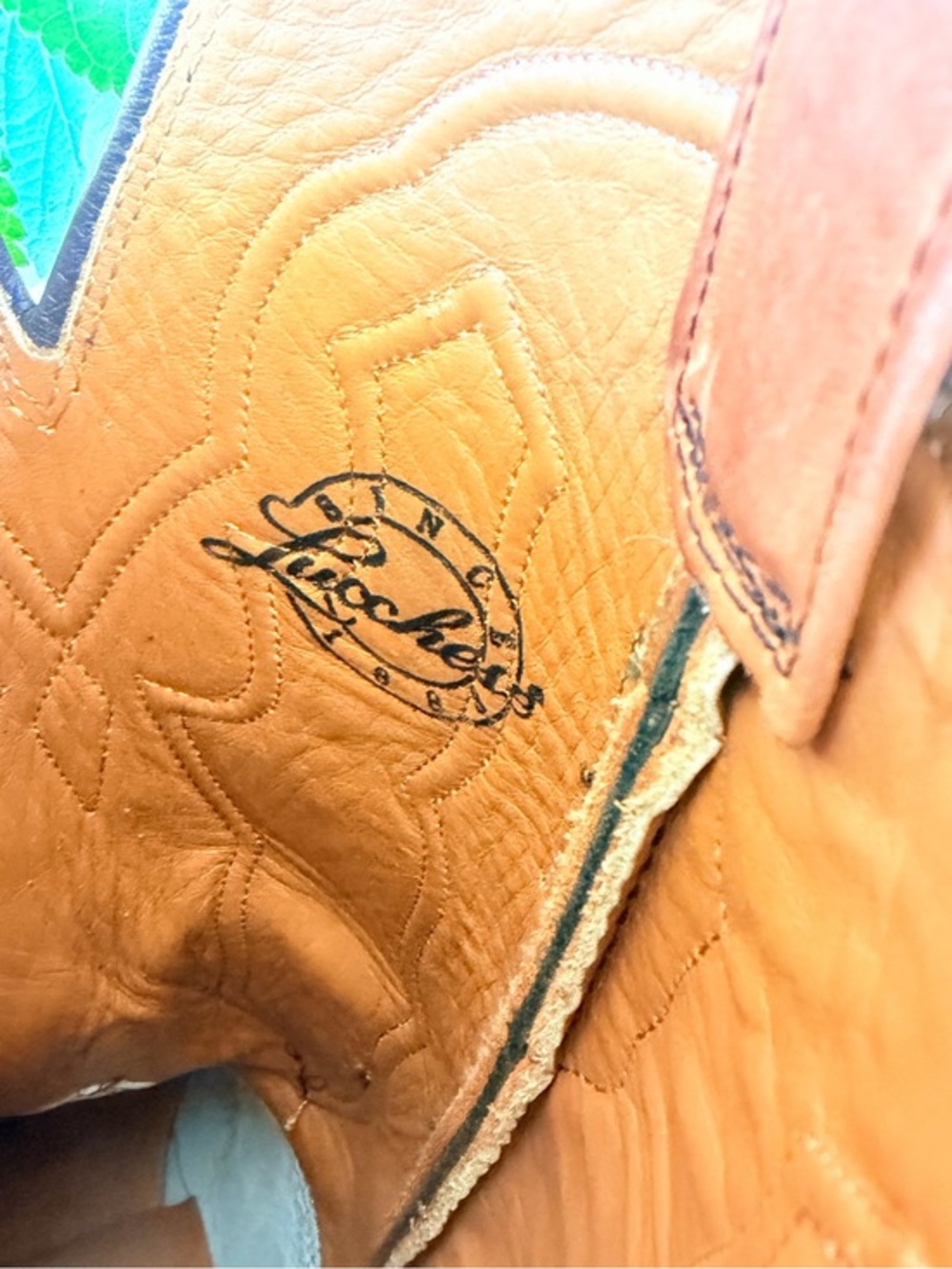 RARE Lucchese Python Snakeskin Brown Leather Pull On Snip Toe Cowboy Boots 8 - Picture 13 of 15